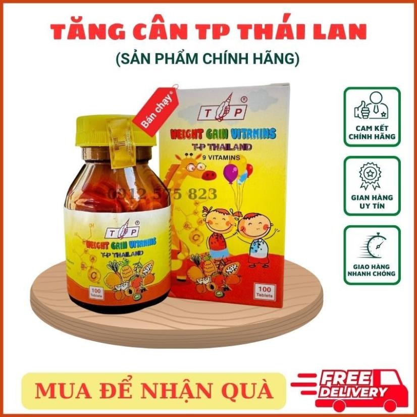 Vitamin tăng cân, tăng cân TP thái lan Weight Gain Vitamin hộp 100 viên mẫu mới hiệu quả an toàn không tích nướcBEAUTY94