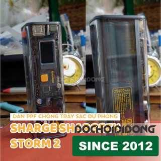 Miếng dán PPF Hydorgen Chống Trầy Sạc Dự Phòng Trong Suốt Sharge Shargeek Storm 2 25600mah STM2-2 trong suốt cao cấp