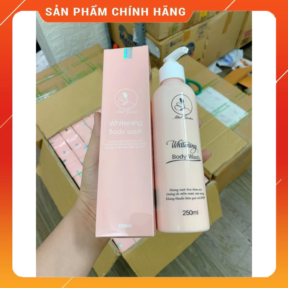 Sữa Tắm Men Bia MINIGARDEN WHITENING BODY WASH 250ml giúp cấp ẩm dưỡng trắng da mịn màng