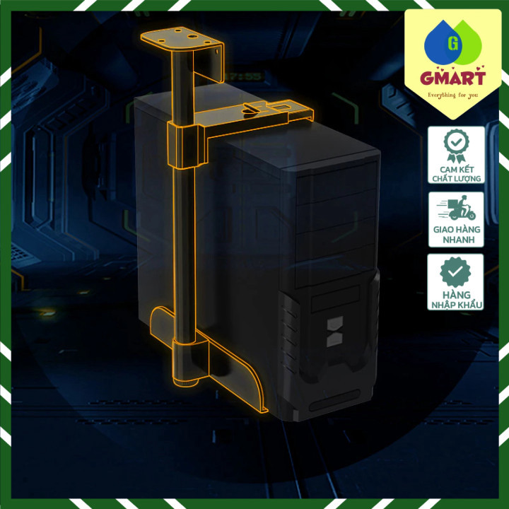 GSmart - Giá đỡ thùng máy CPU dưới bàn Computer Case Holder Installed Under The Table