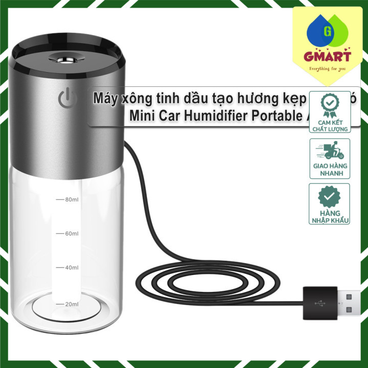 GSmart - Máy xông tinh dầu tạo hương kẹp cửa gió xe ô tô Mini Car Humidifier Portable Air