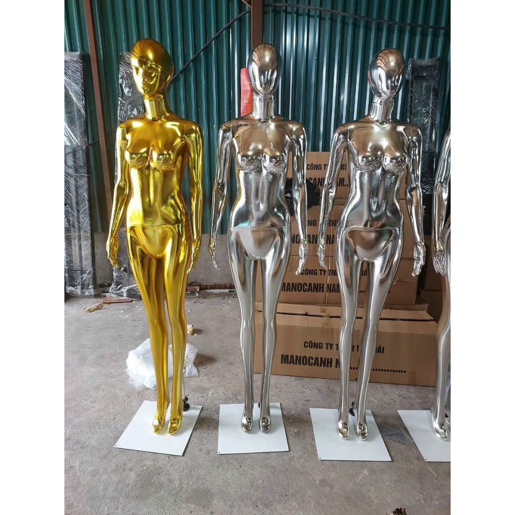 Manocanh nữ nguyên con mạ crom vàng và bạc hàng nhựa không vỡ không bể - sada shop 2