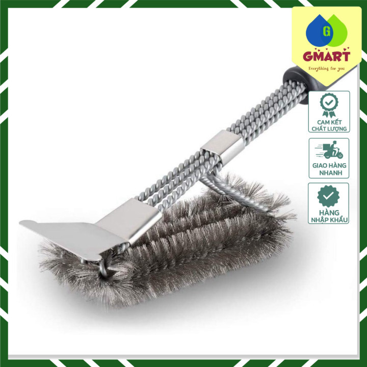 Bàn chải làm sạch BBQ Belletek với tấm thép chống mài mòn B7-L3-3187 Korean Style dễ phối đồ