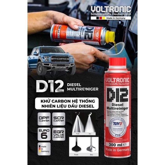 Dung dịch vệ sinh dầu Diesel Voltronic D12 hàng của đức chính hãng ( giá 1 chai 300ml)