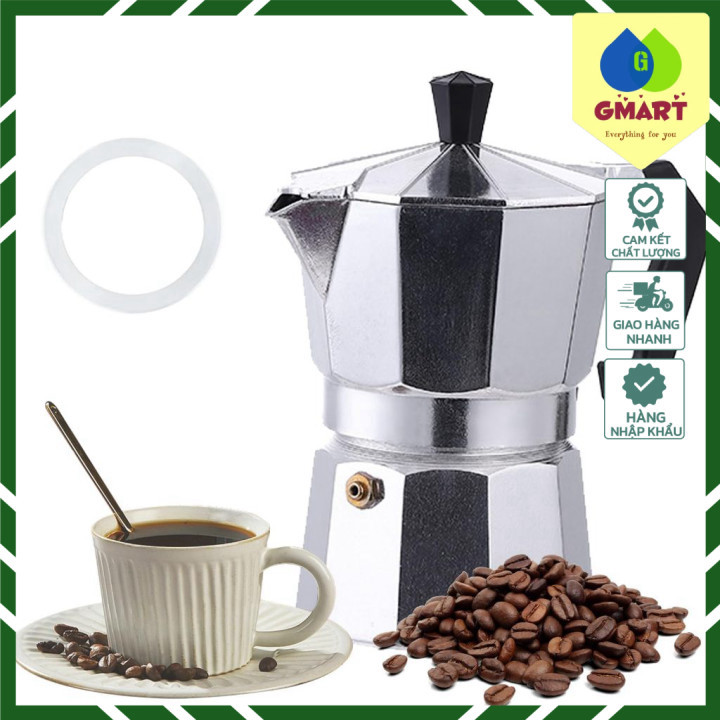 GSmart - Máy pha cà phê Espresso Ý 150ML Italian Espresso Maker for 3 Cups