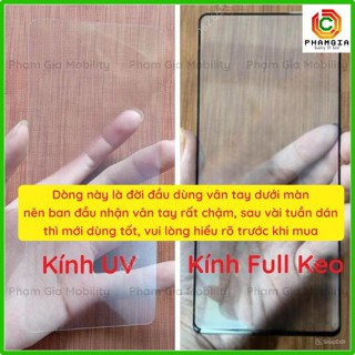  Kính cường lực Samsung note 20 loại kính sử dụng được vân tay chuẩn full màn hình loại kính UV trong suốt 