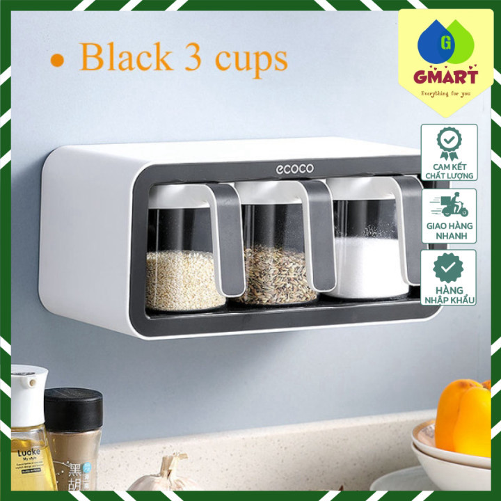 Gmart - Hộp đựng gia vị treo tường Ecoco Wall-mounted Seasoning Box