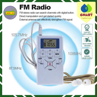 Máy radio bỏ túi Mini Portable DSP Stereo FM Radio Digital Clock Receiver