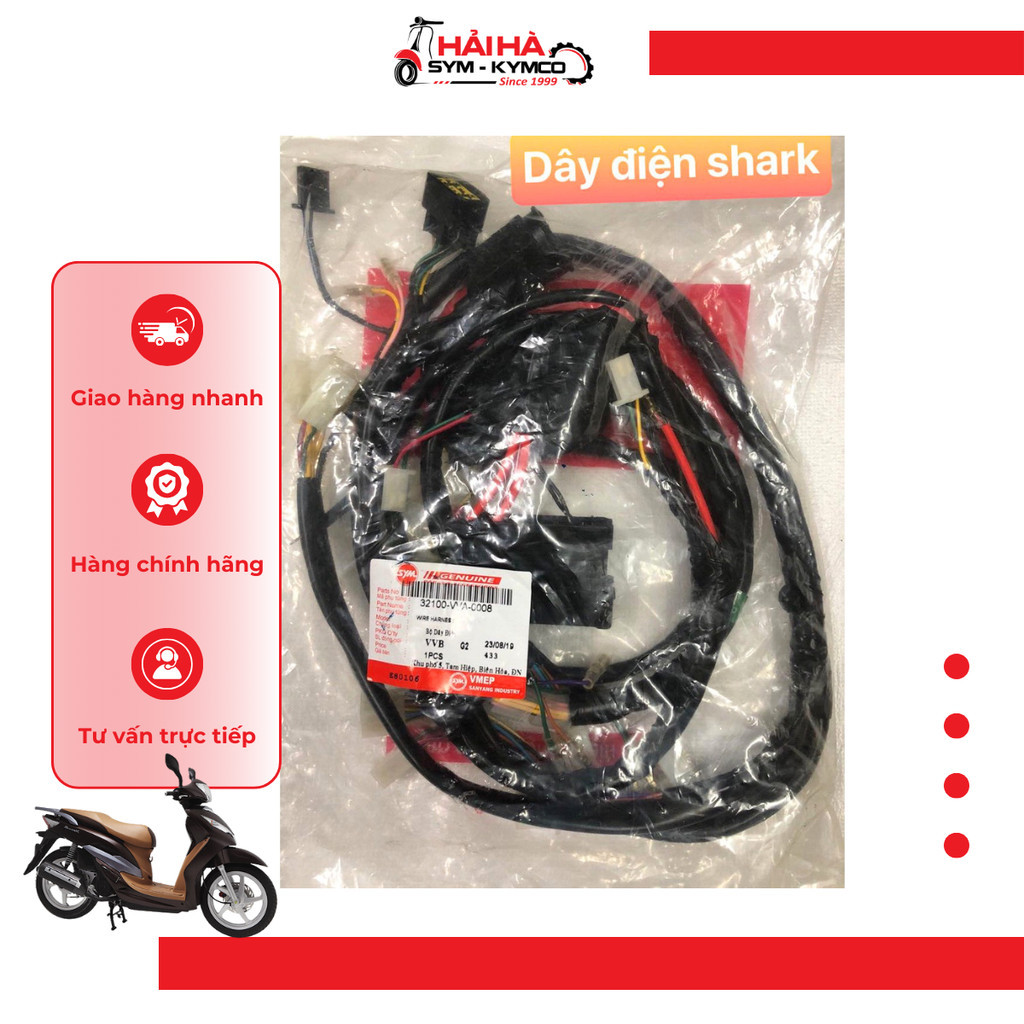 Dây điện xe Shark 125cc mã VVB [Chính hãng SYM]