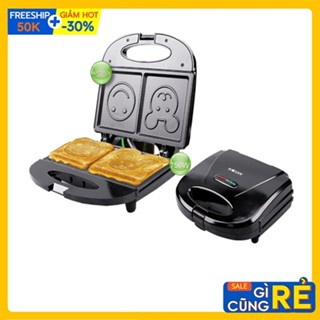 Máy ép bánh mì sandwich RAF 850W gia nhiệt kép, chống dính telfon siêu bền