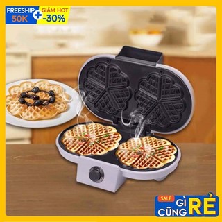 Máy nướng bánh waffle đôi SOKANY 1200W điều chỉnh 50 - 250 độ, làm nóng nhanh