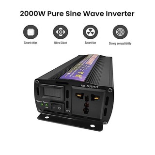 Bộ đổi điện 12v lên 220v 2000W sử dụng thiết bị gia đình lúc khẩn cấp