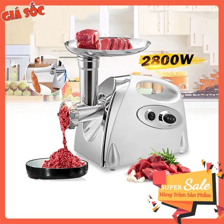 Máy nghiền thịt 2800W xay thịt cá, rau củ làm dồi sụn tại nhà
