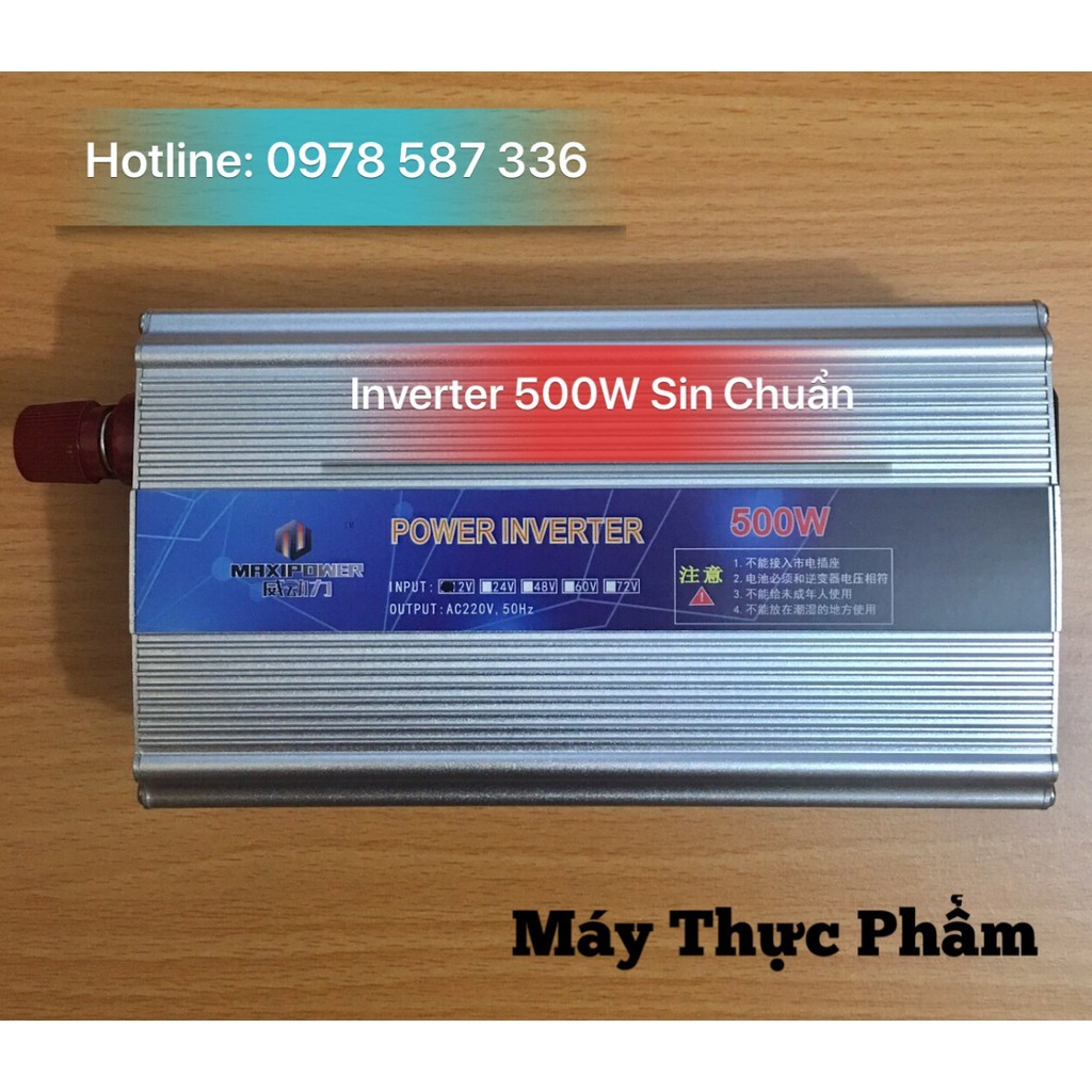 Máy kích điện, bộ đổi nguồn inverter 12v lên 220v 500W