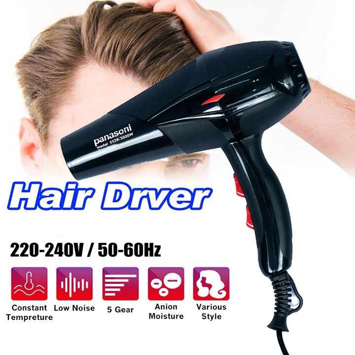 Máy sấy tóc 3500W làm nóng nhanh, gió mạnh, bảo vệ quá nhiệt
