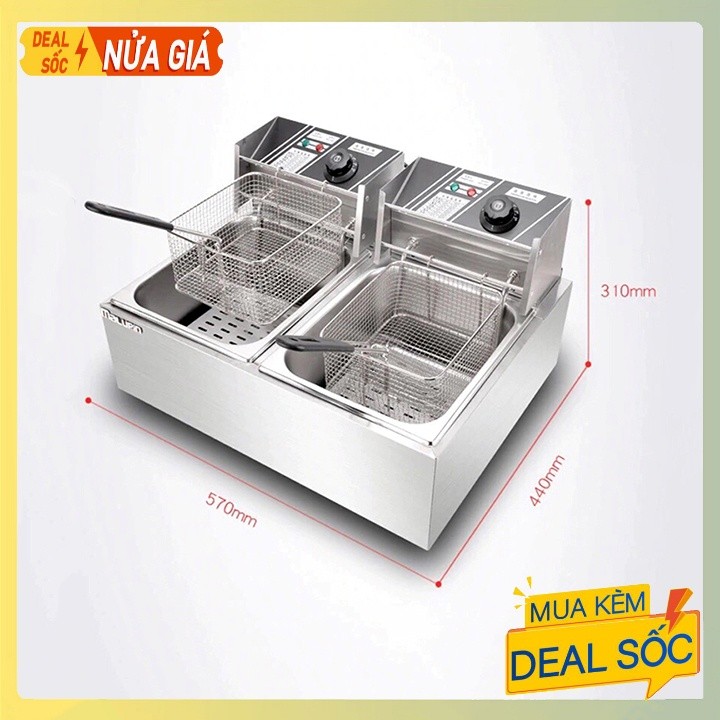 Bếp chiên dầu SUNNY 5000W đa năng chiên gà rán, khoai tây, đồ ăn nhanh