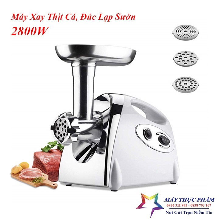 Máy xay thịt cá 2800W xay thịt cá, rau củ làm dồi sụn tại nhà