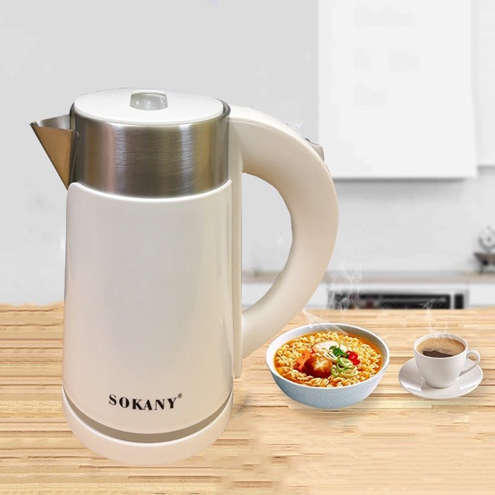 Bình siêu tốc 1200W 2 lớp cách nhiệt an toàn, dung tích 1L