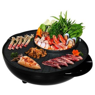 Bếp lẩu nướng tròn 2 in 1 kiểu Hàn Quốc