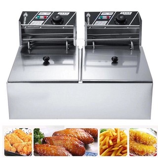 Bếp chiên nhúng đôi SUNNY 5000W làm nóng nhanh, an toàn, dễ sử dụng