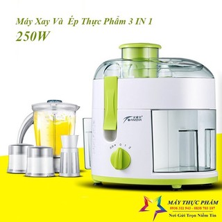 Máy xay và ép thực phẩm ANMIR 250W vô cùng tiện lợi với 3 bộ cối xay và ép