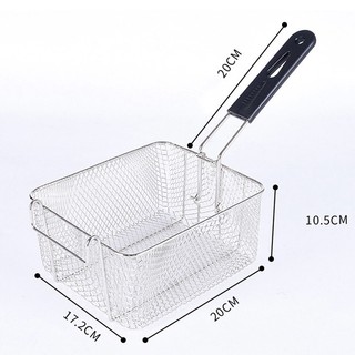 Rổ chiên chất liệu inox dày dặn chắc chắn