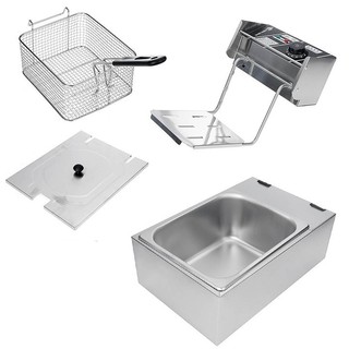 Rổ chiên chất liệu inox dày dặn chắc chắn