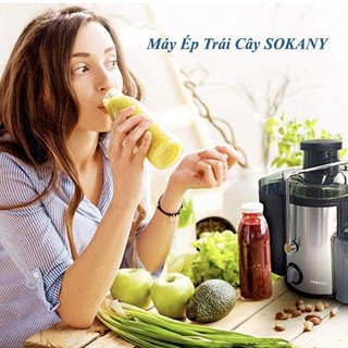 Máy ép hoa quả sokany 600w công suất cao, tốc độ ép nhanh