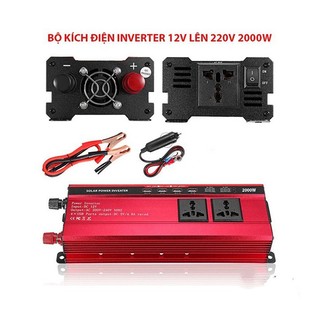 Bộ đổi nguồn 12v lên 220v CARMAER 2000W điện áp ổn định, quạt làm mát cảm biến nhiệt