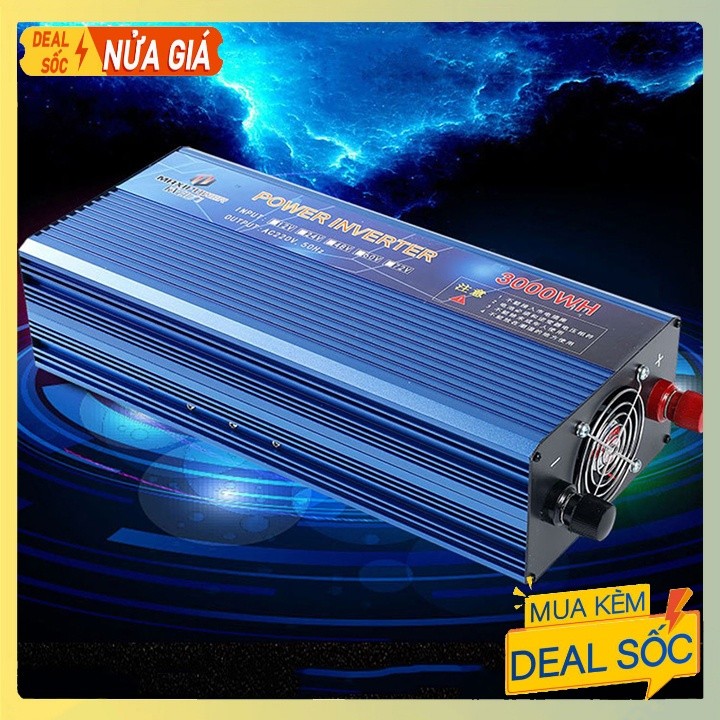 Kích điện ắc quy MAXIPOWER 3000W sử dụng thiết bị gia đình lúc khẩn cấp