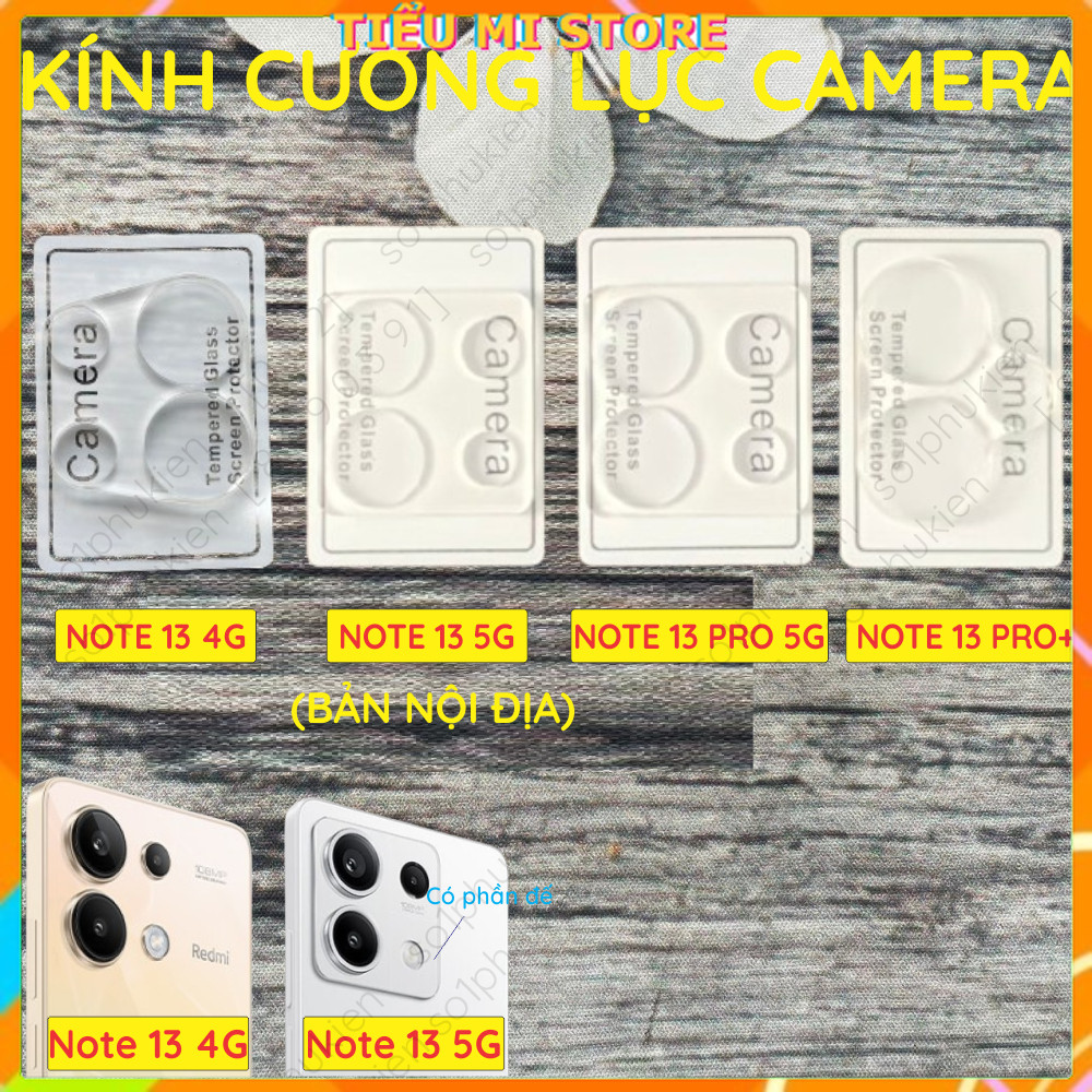 Kính cường lực camera trong suốt Xiaomi Note 13 4G/ Note 13 5G/ Note 13 Pro 4G/ Note 13 Pro 5G/ Note