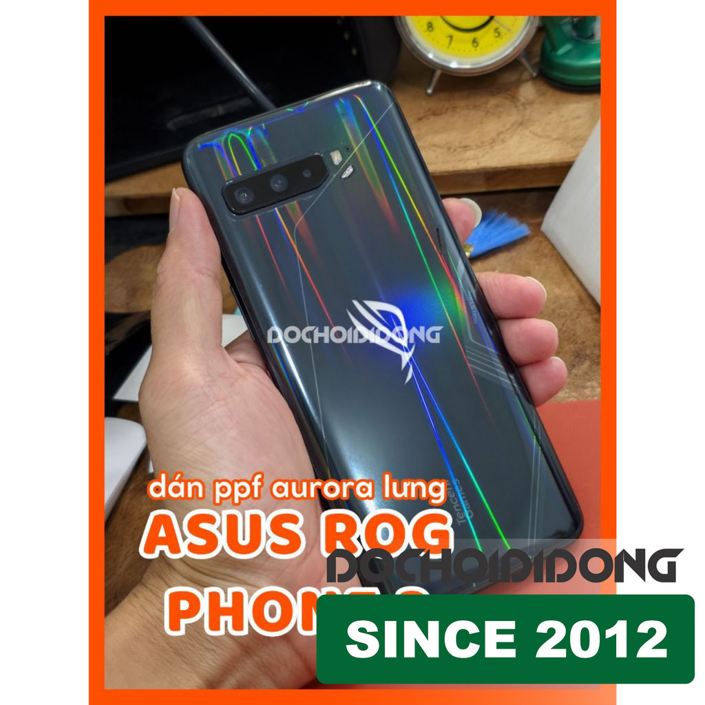 Miếng dán PPF Rog Phone 3 trong, nhám, đổi màu cao cấp