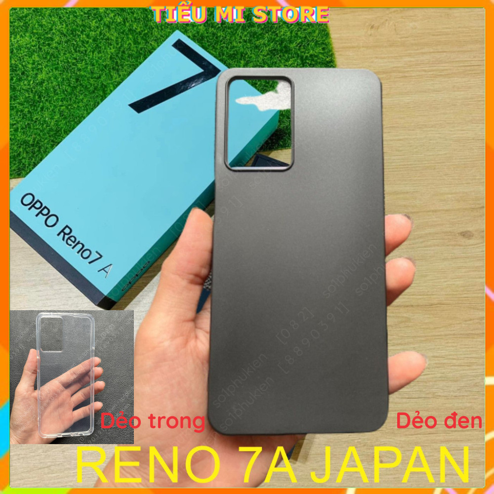Ốp lưng Oppo Reno 7A / 9A Japan (Reno 7 A / 9 A, Reno7 A Japan / Reno 9A Japan ) dẻo đen và dẻo tron