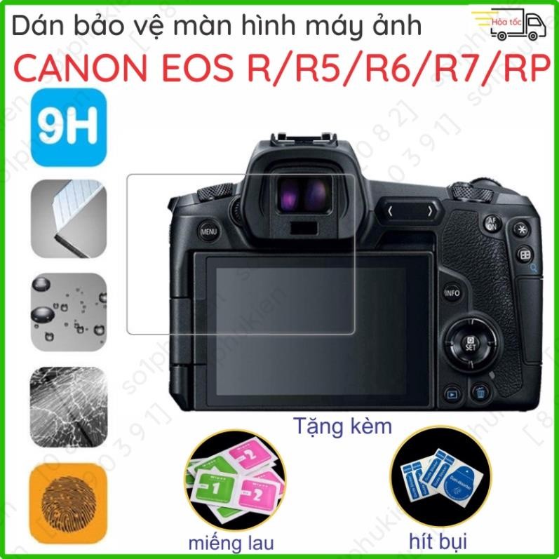 [2pcs]Dán cường lực máy ảnh Canon EOS R / R5 / R6 / R7 / RP R10 350D 550d nano chống bể và ppf chống