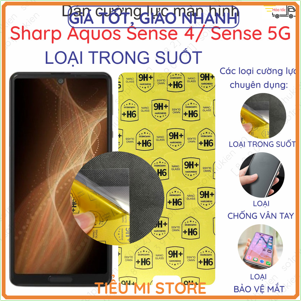 Dán màn hình cường lực Sharp Aquos Sense 4/ Sense 5G/ Sense 6 (SH-52B) nano dẻo siêu mỏng