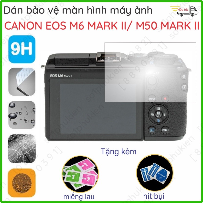 [2pcs] Dán cường lực cho máy ảnh Canon PowerShot V1 Power shot G9 A3300 A3310 SX70HS HS320/ G1 G5 G7