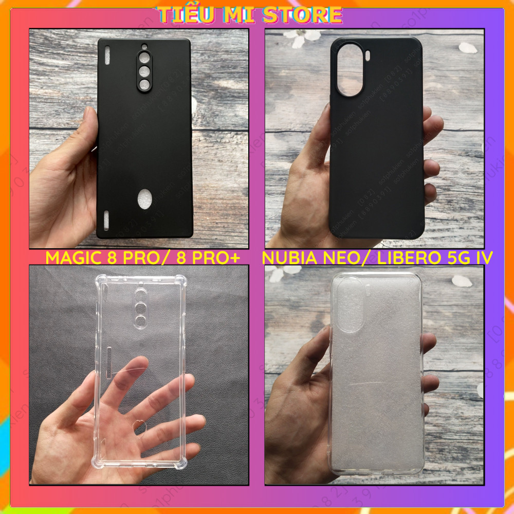 Ốp lưng ZTE Nubia Red Magic 8/ RedMagic 8S Pro Pro+ Plus/ Neo 5G/ Libero 5G (A003ZT, IV) dẻo đen, tr