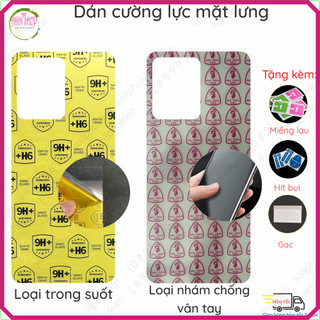 Dán cường lực mặt lưng Xiaomi Redmi Note 12 4G, Note 12 Pro 4G 5G, Note 13 Pro 4G 5G nano trong, nhám chống bể kính lưng