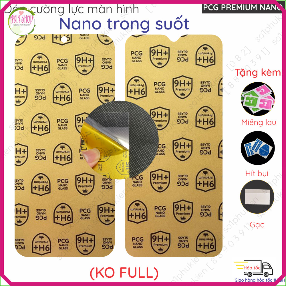Dán màn hình cường lực INOI NOTE 13S/ A22 Lite/ A34/ A54/ A62/ A62 Lite/ A63/ A72/ A83 nano dẻo tron