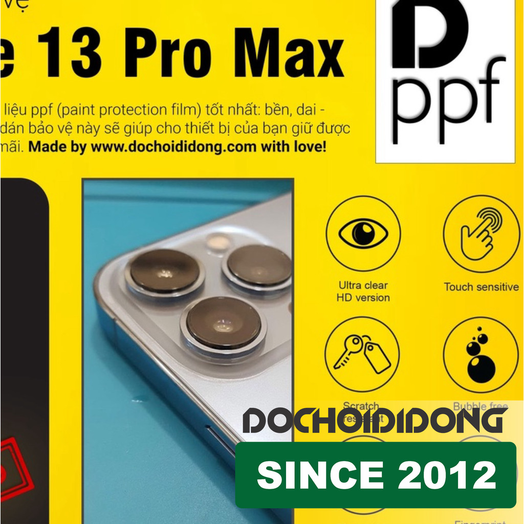 Miếng dán PPF  mặt lưng không viền iPhone 13 Pro Max