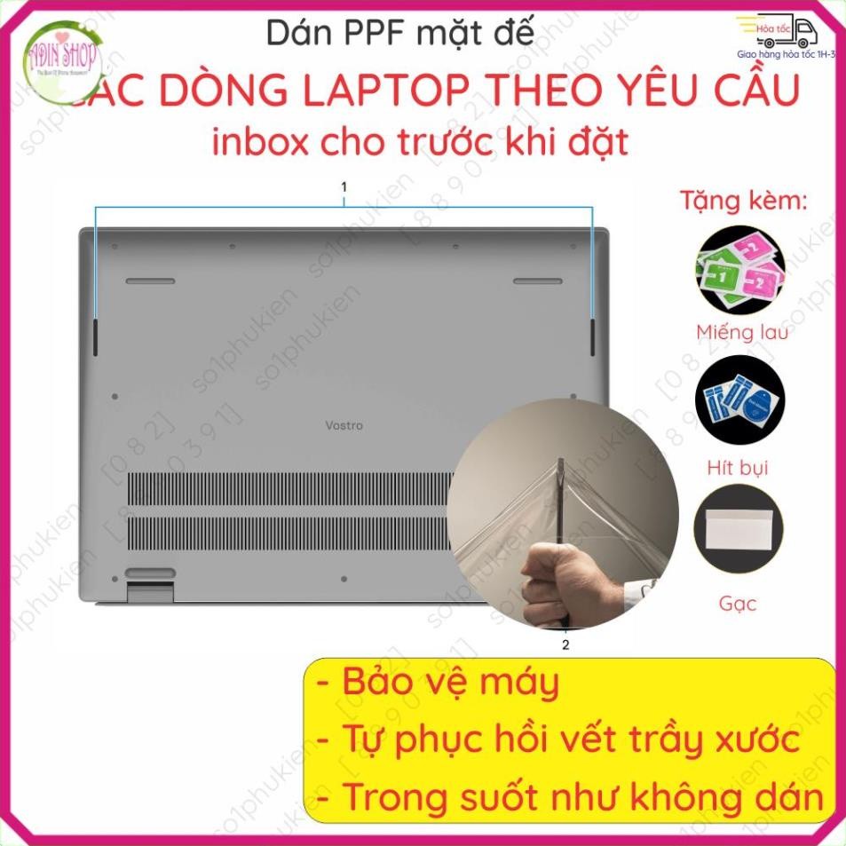 Dán PPF mặt đế các dòng laptop theo yêu cầu (inbox cho shop trước khi đặt)