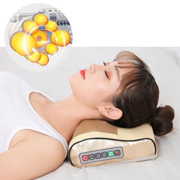 Gối Massage Cổ Vai Gáy, Máy Massage Hồng Ngoại 20 Bi Cao Cấp