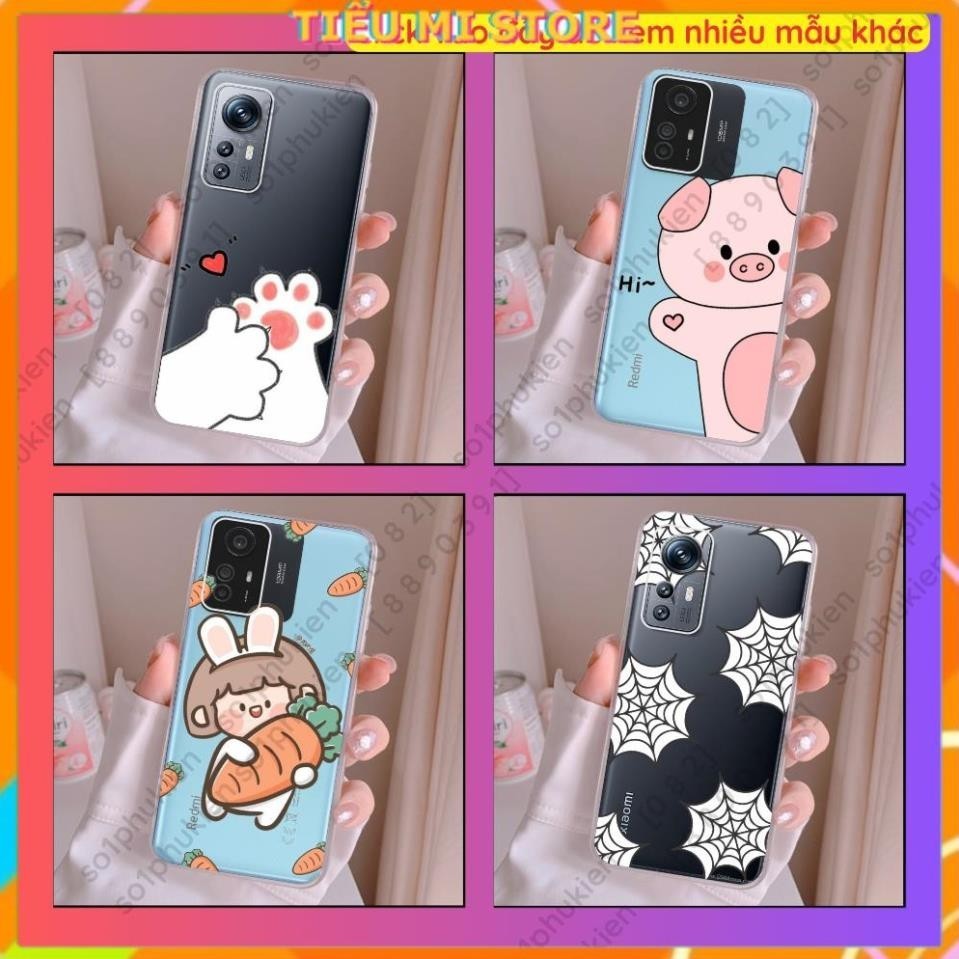 Ốp lưng Xiaomi 12 12s 12x 12 pro 12s pro 12 lite / Redmi Note 12s dẻo trong suốt in nhiều mẫu hoạ ti