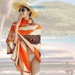 Khăn Choàng Lụa Đi Biển Bản To 180x90-80 cm Áo Choàng Bikini Quàng Cổ Choàng Vai Phong Cách bohemian Vintage Nikendo KL8