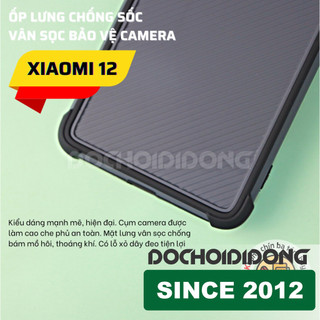 Ốp lưng Xiaomi Mi 12 vân sọc bảo vệ camera