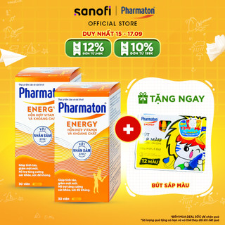 Bộ 2 Lọ Thực Phẩm Bảo Vệ Sức Khỏe Pharmaton Energy 30 Viên/Lọ