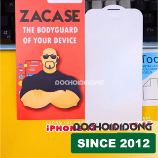  KHÔNG VIỀN ĐEN CÓ MÀNG BẢO VỆ LOA - Cường lực nhám cao cấp cho cao cấp cho IPhone 12 - 13 - 14 - 15 Plus Pro Max Zacase 