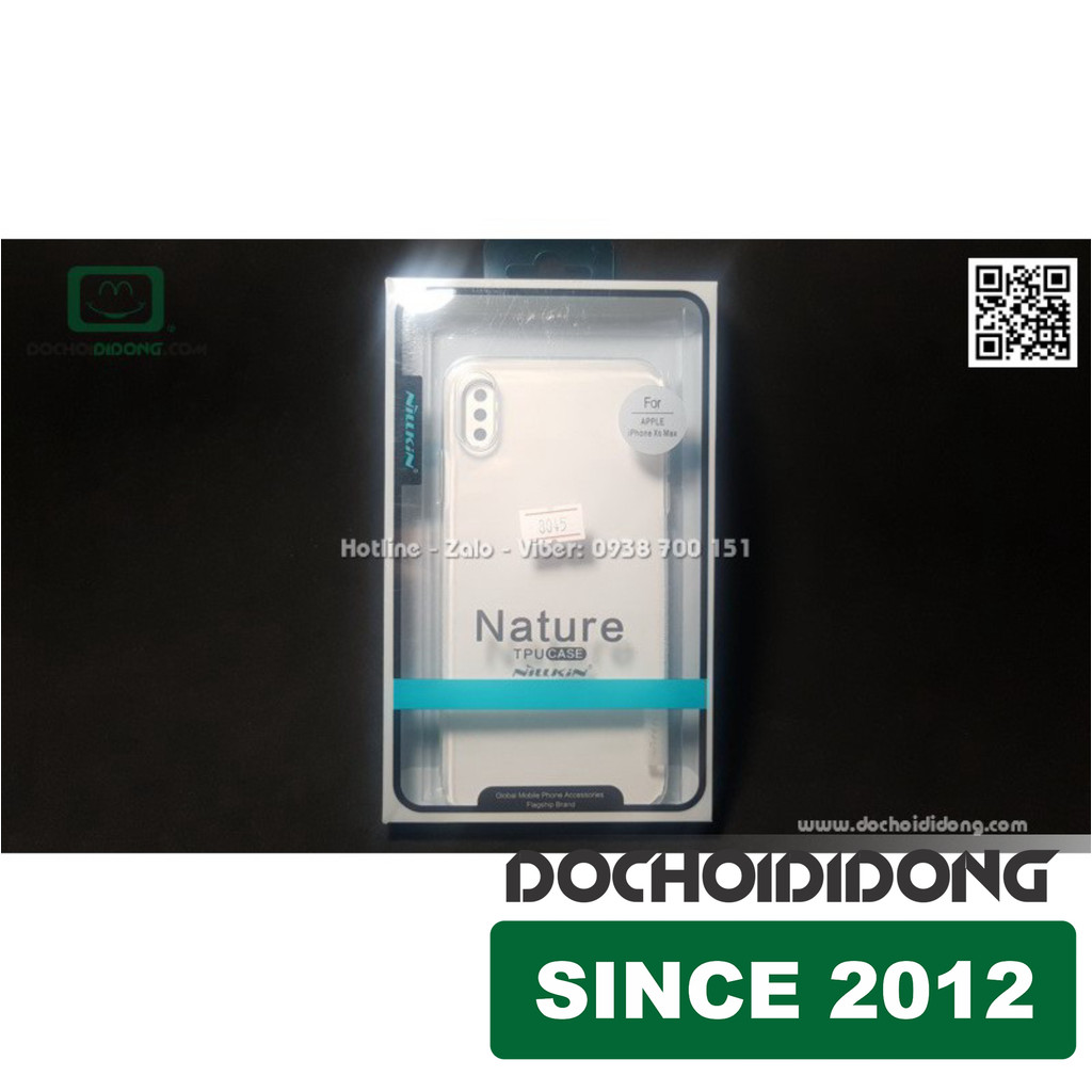 Ốp lưng iPhone XS Max Nillkin dẻo mỏng 0.6mm