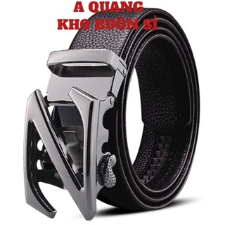 [MẪU MỚI] Thắt Lưng Da Nam Đẹp Cao Cấp Khóa Đúc Chữ Z, Thắt Lưng, Dây Nịt Da Bò 100% Mạ Bạc Gu Nam Tính Chính Hãng - LV3