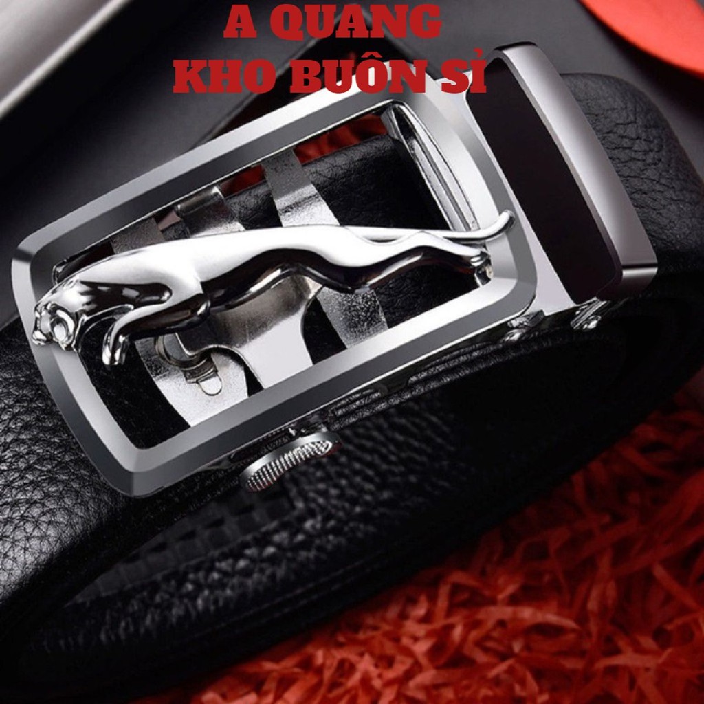[HÀNG HIỆU] Thắt Lưng Da Nam Khóa Tự Động Cao Cấp Dây Nịt Nam Da Bò 100% Chính Hãng JAGUAR XF Mạ Bạc